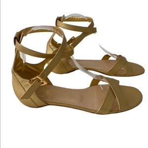 💯Christian Louboutin Gold Sandals